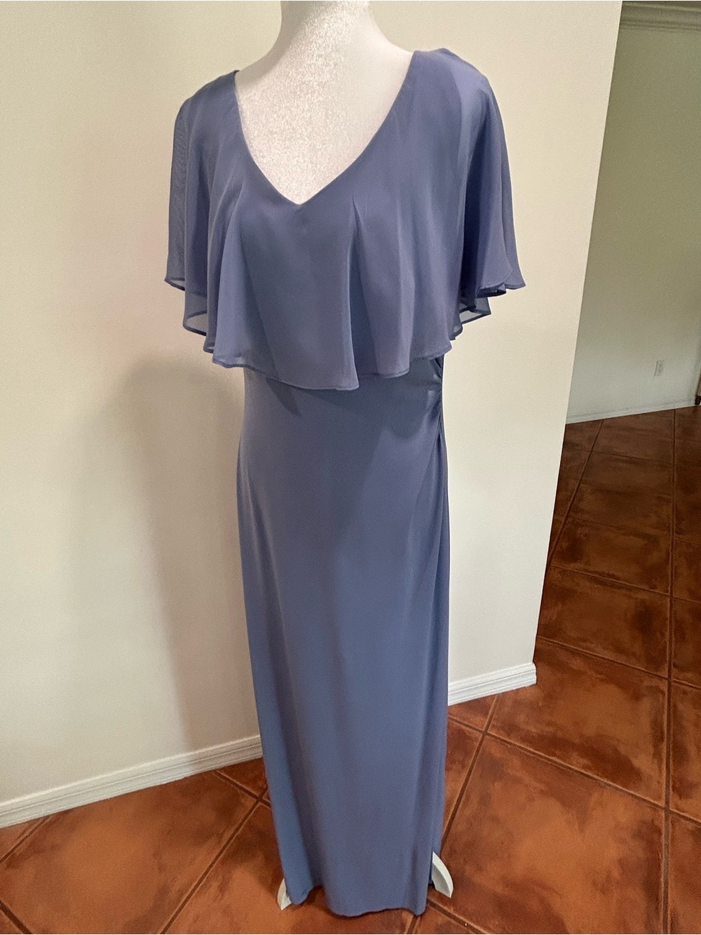 connected apparel Dusty Lavender V-Neck Maxi Dress